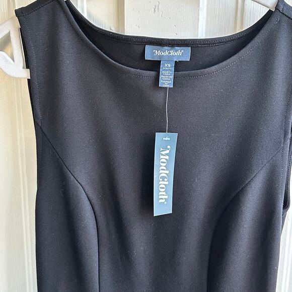 Modcloth Black Bow Affair Fit And Flare Dress - Picture 5 of 10